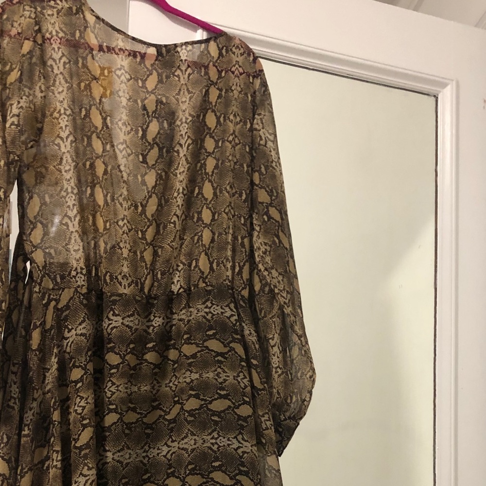 Snake print long  maxi dress